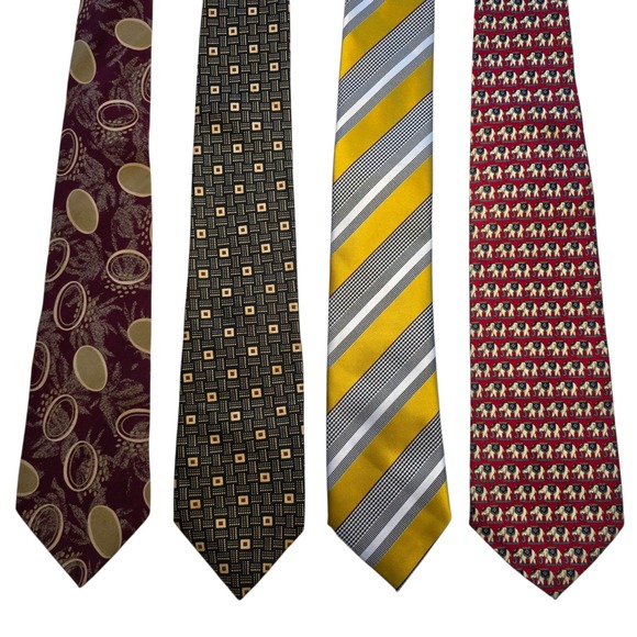 Austin Grey, Harve Benard, Rene Chagal Other - Mens Designer Silk Neckties Lot Austin Grey Harve Benard Rene Chagal Patterns